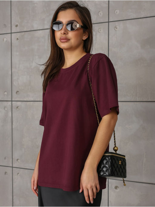 Футболка Базовая Шоколад женская - София фото 3