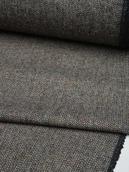 Шерсть пальтово-костюмная Твид Мелкая елочка цв.черный/бежевый, ш.1.5м, шерсть-40%, п/э-60% - Купава фото 15