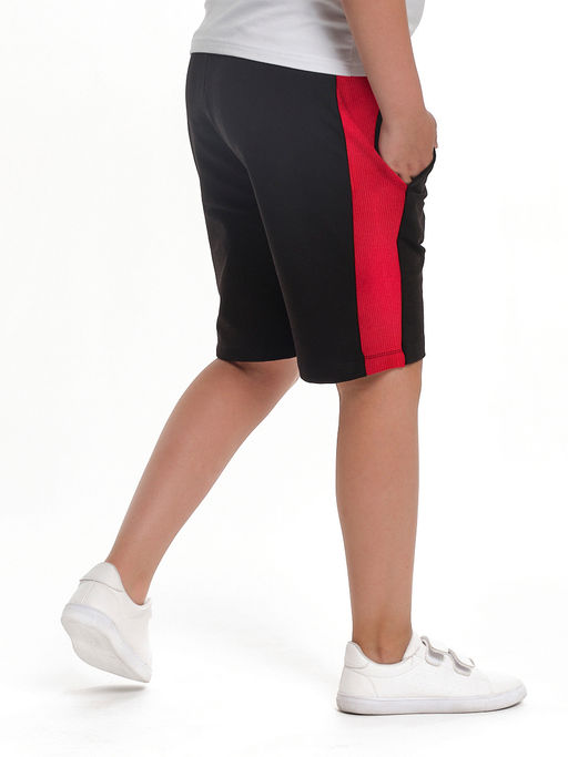 Шорты для мальчика 22-3458 черный | красный кашкорс