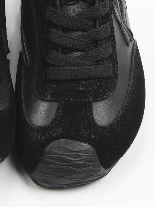 03-A885-1 BLACK Кроссовки женские (натуральная кожа, натуральная замша)