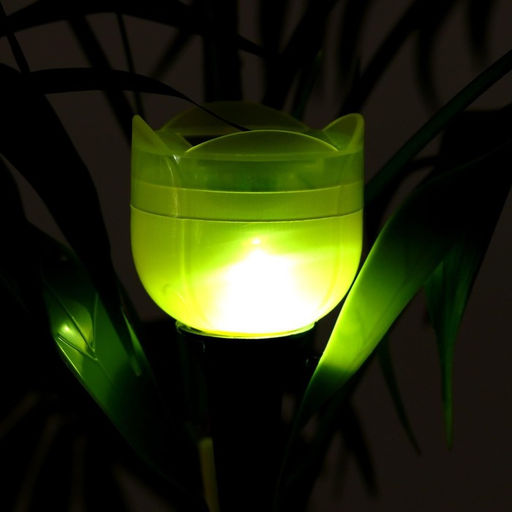 Цена за 2 шт. Садовый светильник «Тюльпан жёлтый», уличный, на солнечной батарее, 5×29×4 см, 1 LED, свечение белое