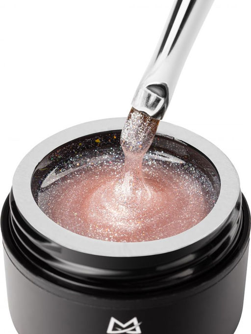 Manita Professional Гель моделирующий для ногтей с хлопьями юки / Builder Gel Moonlight №02, 15 мл  фото 4