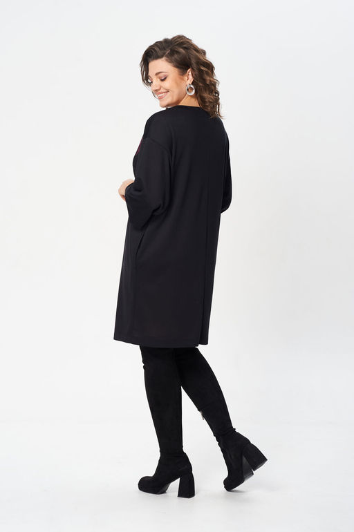 Платье Gizart 5356/1-Р Черный+маки