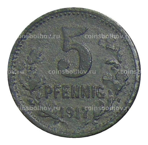 Монета 5 пфеннигов 1917 года Германия Нотгельд Изерлон