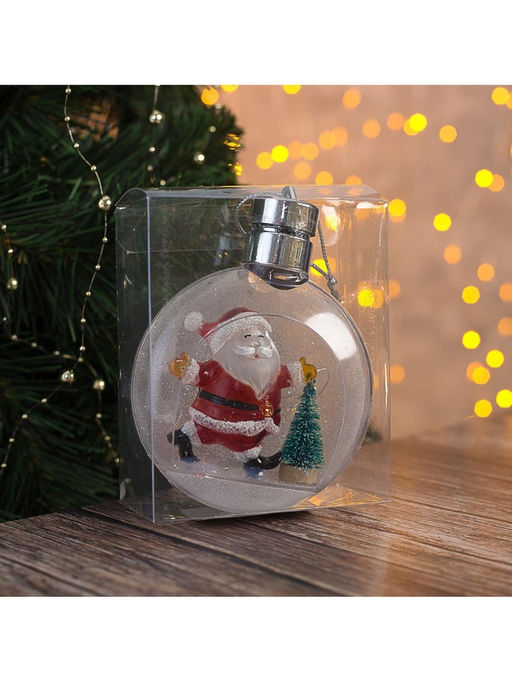 Ёлочный шар Дед Мороз, 5 LED, от батареек, свечение тёплое белое - Luazon lighting фото 10