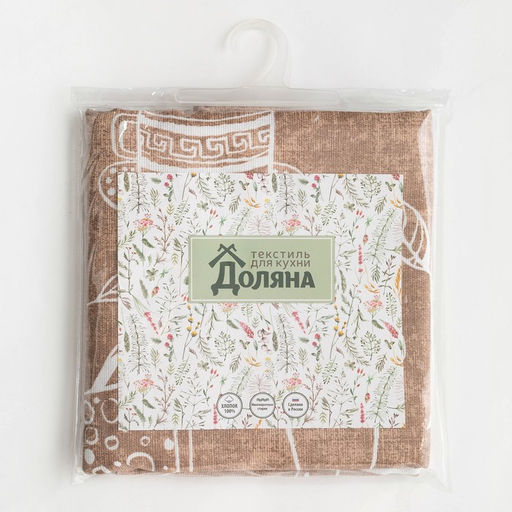 Скатерть Доляна Cup of tea 220х144 см, 100% хлопок, 164 г/м2  фото 5