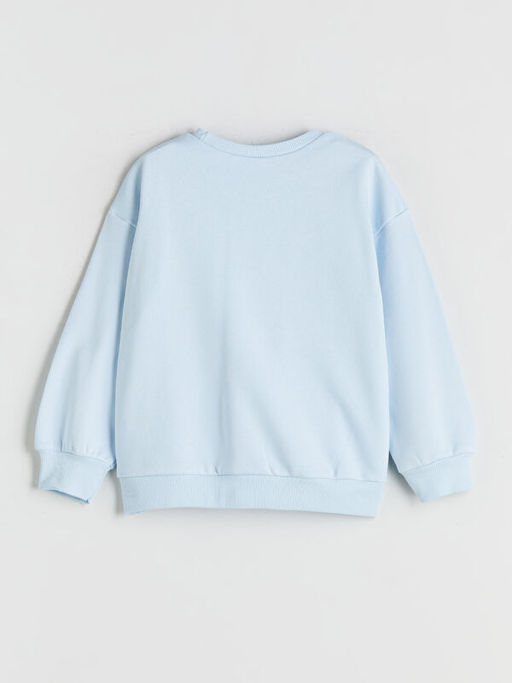 Bisiklet Yaka Lilo ve Stitch Bask?l? K?z ?ocuk Sweatshirt
