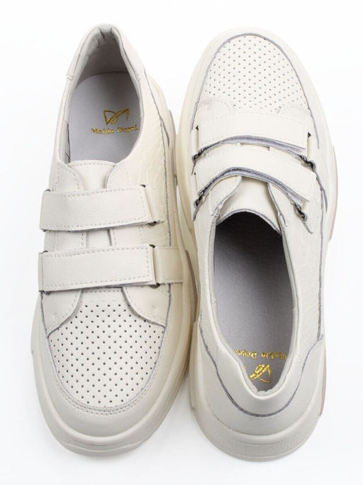 03-C138-2A LT. BEIGE Полуботинки спортивные женские (натуральная кожа)