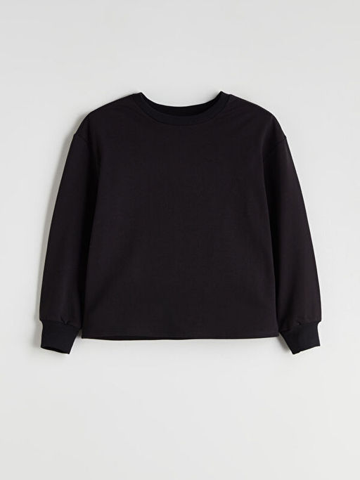 Bisiklet Yaka K?z ?ocuk Sweatshirt