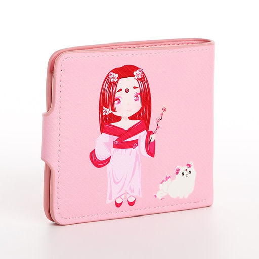 Кошелёк детский «Фея весны» на кнопке, розовый