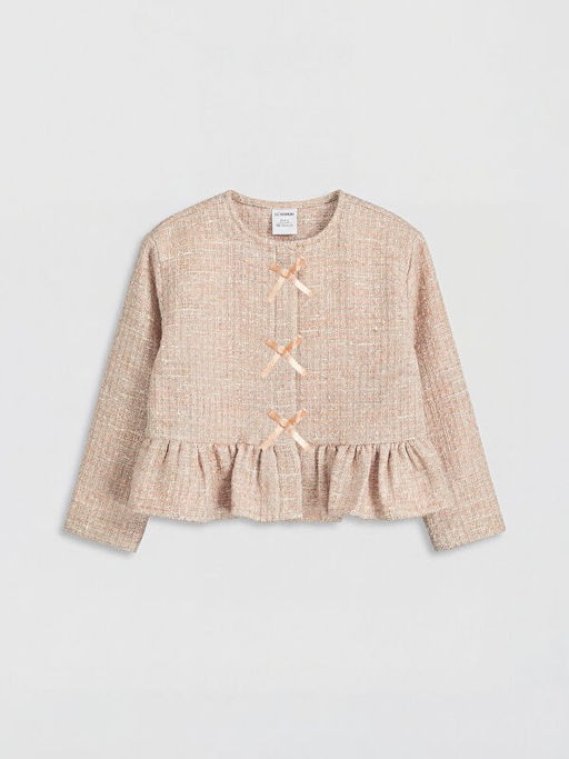 K?z ?ocuk Fiyonklu T?vit Ceket