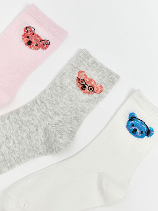 Desenli K?z ?ocuk Soket ?orap 5li
