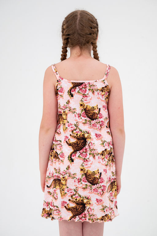 Ночная сорочка детская из кулирки Оливия киса - Амадэль фото 5