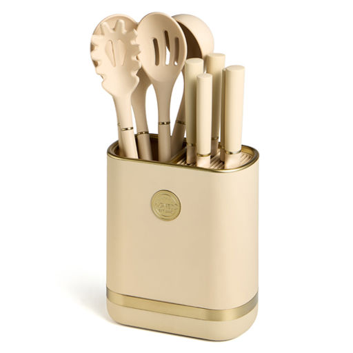 Набор из 11пр: 5 ножей,подставка,половник,ложка,лопатка,шумовка,ложка для спагетти 671-220 67 /АРТИ-М/