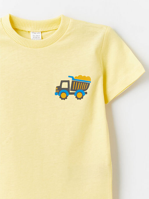 Bisiklet Yaka Bask?l? Erkek Bebek Ti??rt - Waikiki фото 2