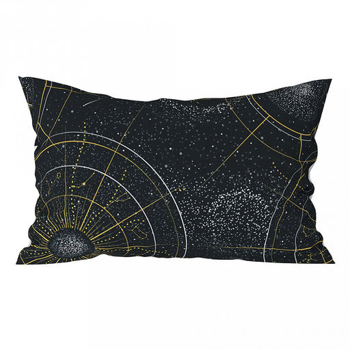 Наволочка 50х70см Созвездие, черный, с клапаном-запахом, бязь Комфорт 121г/м2, хлопок 100%, упаковка ПП 22х30см, Домашняя мода (Россия)  фото 2
