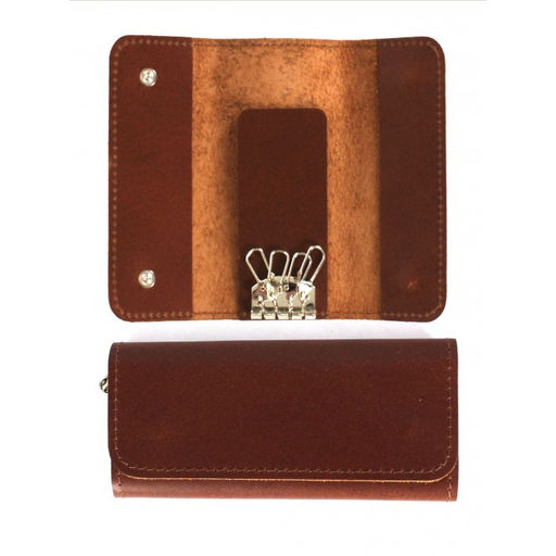 Футляр для ключей Croco-кл-510 (на 4 ключей) натуральная кожа коричневый пулл-ап матовый (219) 264524