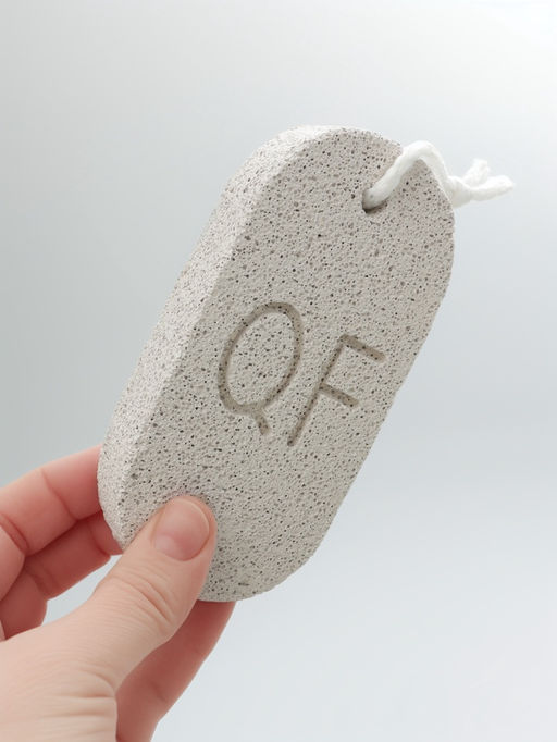 Пемза для педикюра, с подвесом, 12.5×6 см, в коробке, серая