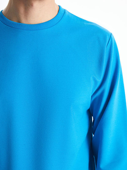 Bisiklet Yaka Uzun Kollu Erkek Sweatshirt - Waikiki фото 6