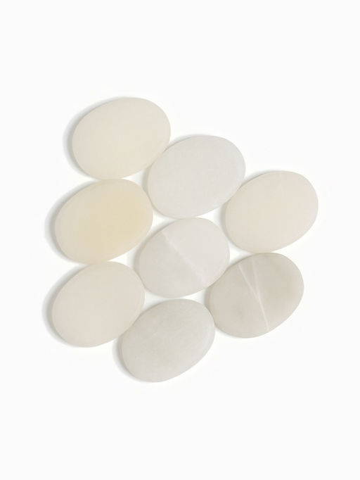 Камни для СПА 3×4 белый мрамор, 8 шт.