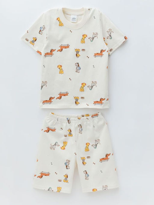 Пижама для мальчика с шортами, мокко - Lesi kids фото 15