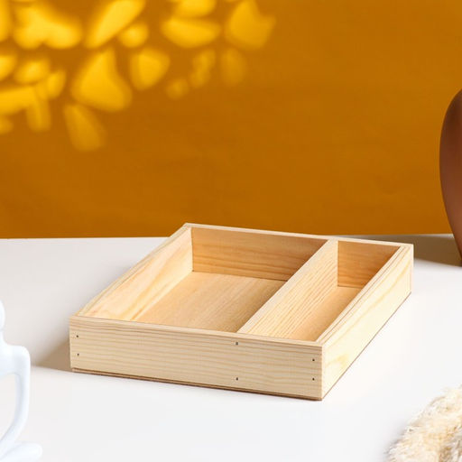 Кашпо деревянное 25.5204.5 см Макарунас, натуральный Дарим Красиво  фото 2