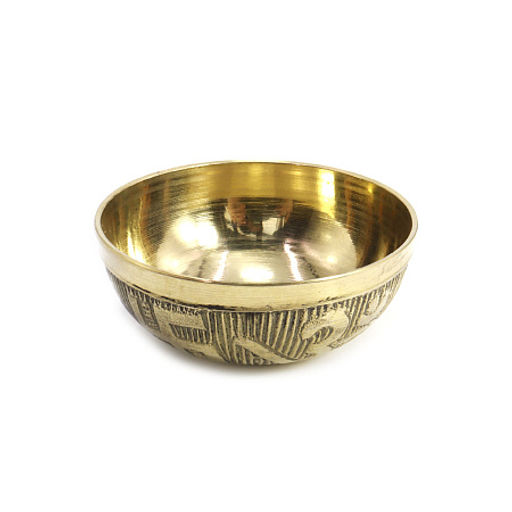 Подставка под сыпучие благовония и подсвечник латунь h-3см d-7см