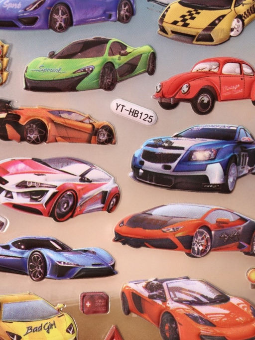 Наклейки объемные "Sports car" (9*22,5 см)
