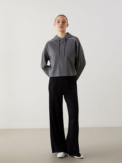 Kap??onlu Oversize Kad?n Sweatshirt Tunik
