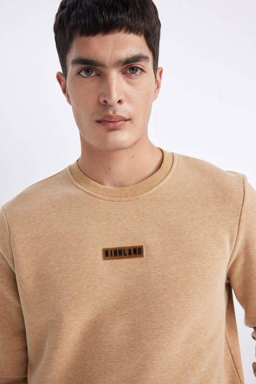 Толстовка обычного кроя с круглым вырезом - Defacto фото 7