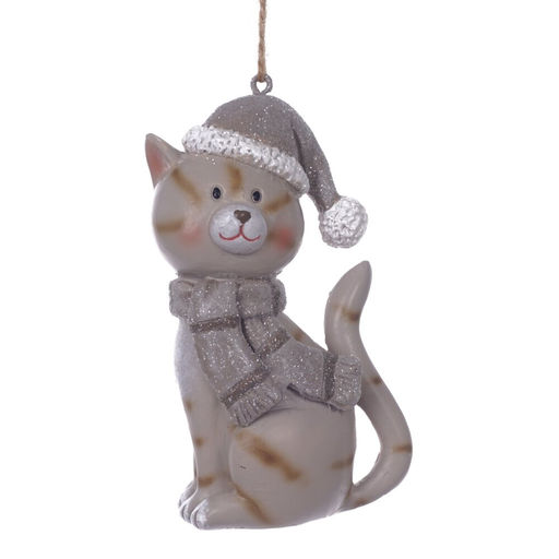 Фигурка декоративная подвесная "Кошка", L5 W4 H9 см, 2в.