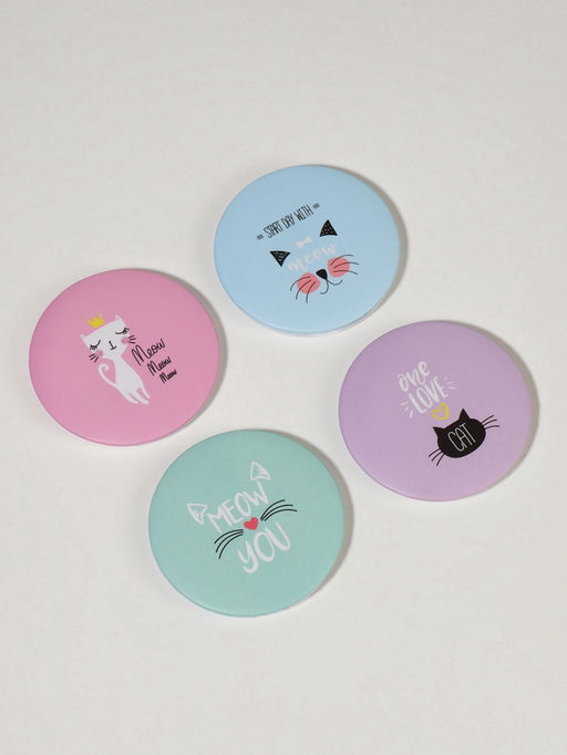 Цена за 4 шт. Зеркало складное «Кис-кис», d=7.5 см, МИКС