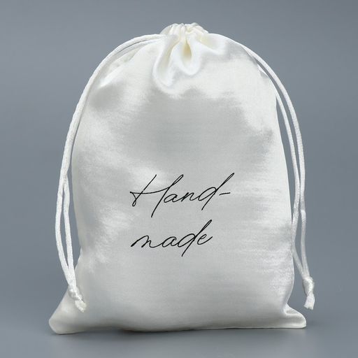 Цена за 5 шт. Мешок атласный Ручная работа, 18 13 см +/- 1.5 см - Дарите счастье фото 5