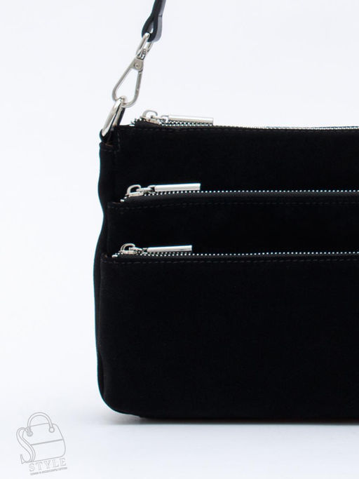 Сумка женская кожаная 8269PEF black Polina&Eiterou  в Новосибирске