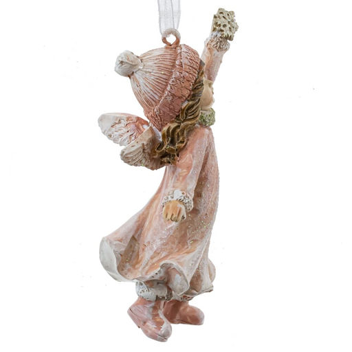 Украшение новогоднее "Девочка-ангел", L4,5 W3,5 H8 см, 2в.
