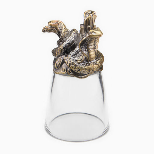 Рюмки для водки «Змеи», набор на 3 персоны, стопка 30 мл, цвет бронза