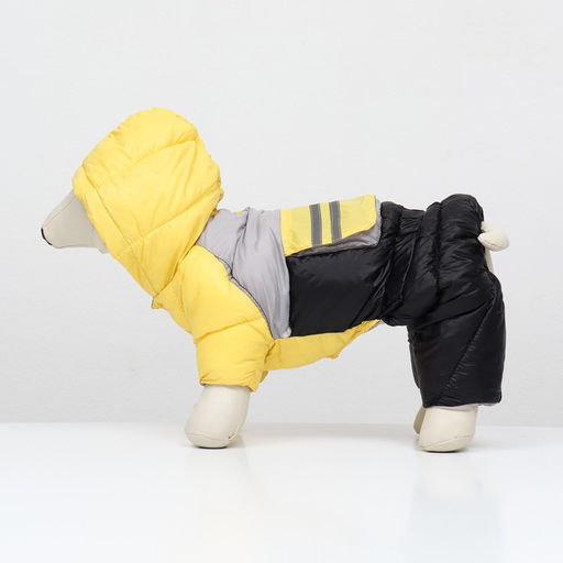 Комбинезон Анорак светоотражающий, размер 16 (ДС 36, ОГ 46, ОШ 35 см), чёрно-жёлтый - Simaland фото 3