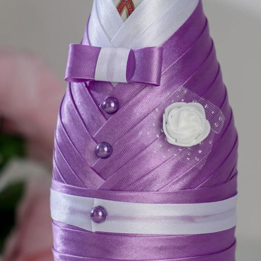 Украшение для шампанского Вместе навсегда, белое с сиреневым - Simaland фото 2