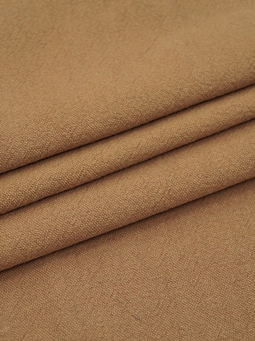 Крапива Рами (Ramie) с хлопком цв.Ореховый мусс, ш.1.4м, крапива-50%, хлопок-50% - Купава фото 7