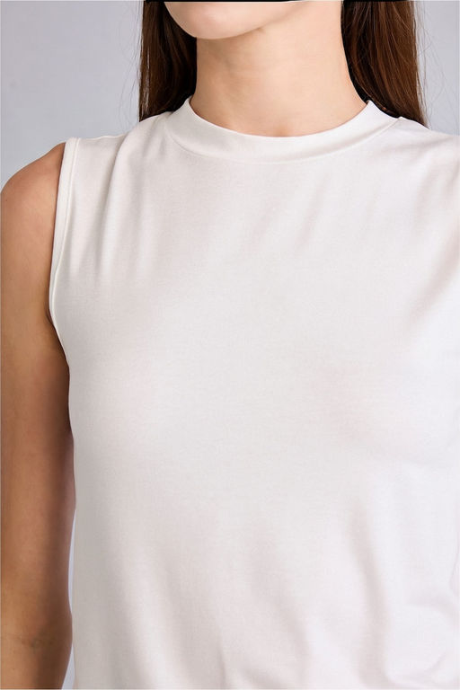 Slim Fit Kolsuz Tunik - Defacto фото 2