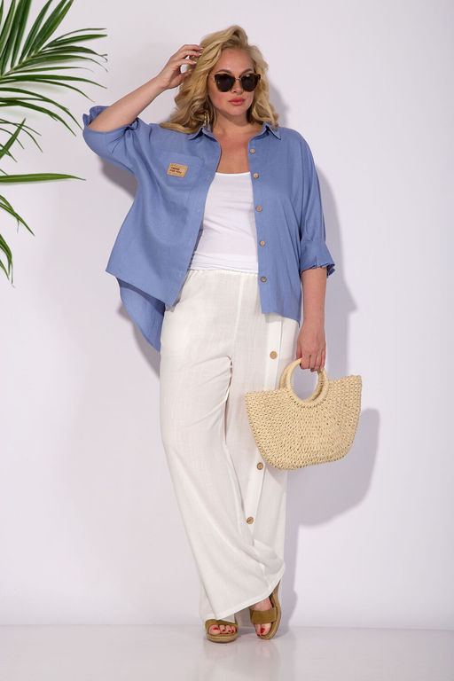 Рубашка Liliana 1313 голубой  фото 3