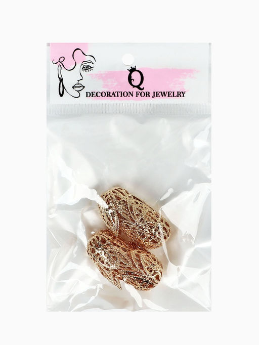 Цена за 2 шт. Шапочки для бусин (набор 10 шт.), СМ-051-1, 16?15 мм, цвет золото