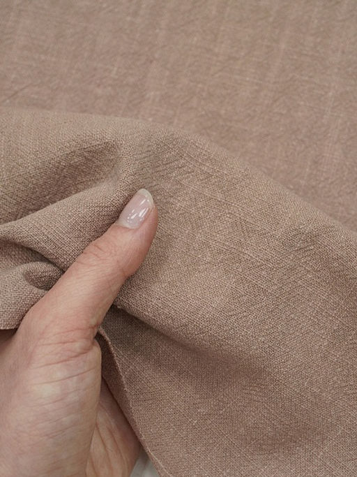 Крапива Рами (Ramie) цв.Молочный шоколад, ш.1.4м, крапива-100%, 240гр/м.кв - Купава фото 6