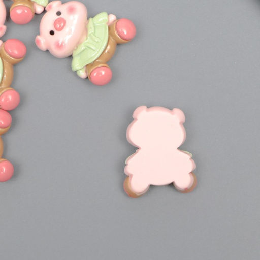 Цена за 10 шт. Декор для творчества пластик «Хрюша в зелёной кофточке», 2.6×2×1 см