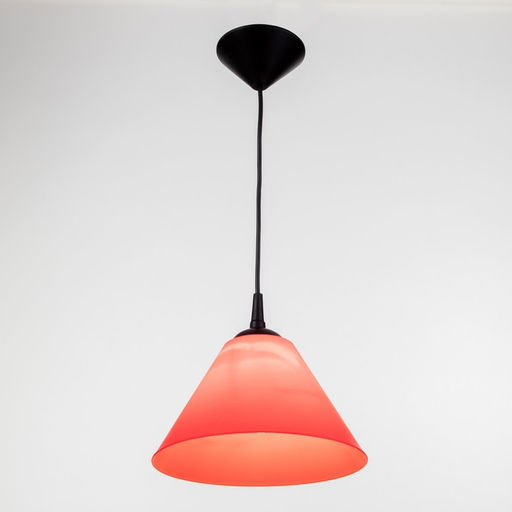 Подвес «Конус» 1×15 Вт Е27 МОДЕЛЬ: BR=00270 черный/красный 25×25×15 см