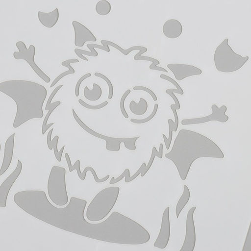 Цена за 3 шт. Трафарет пластик «Инопланетянин», 15×15 см