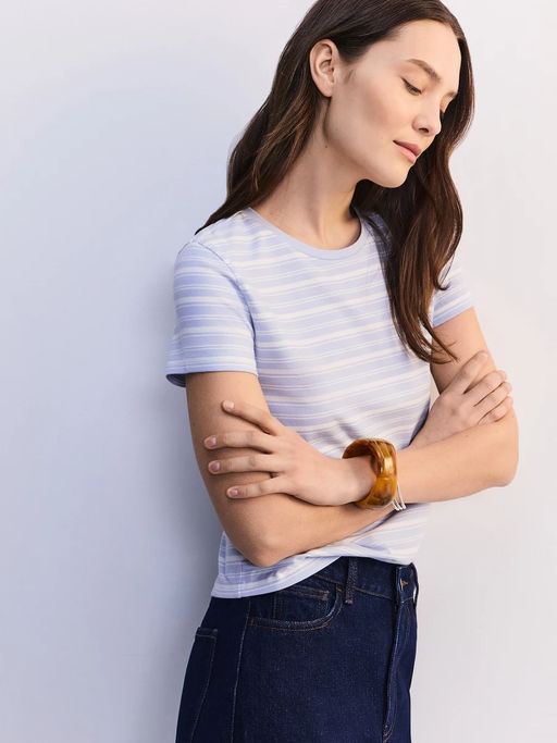Футболка прилегающего силуэта в полоску ZR2605013409-252 / Zarina