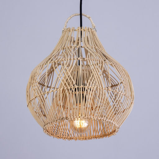 Светильник потолочный из ротанга «Робби», 1×120 Вт, Е27, 30×30×30 см