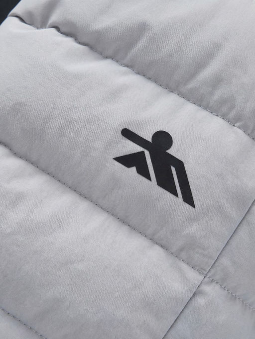 Куртка женская гибридная стёганая с капюшоном с графеновой подкладкой серого цвета 9622_1Sr