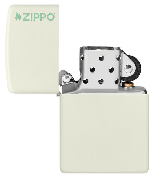 Зажигалка ZIPPO Логотип с покрытием, светящимся в темноте зеленым | Logo Glow In The Dark 49193ZL